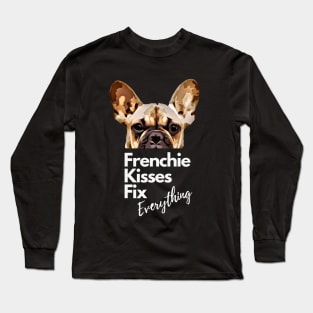 French bulldog kiss for frenchie lover Long Sleeve T-Shirt